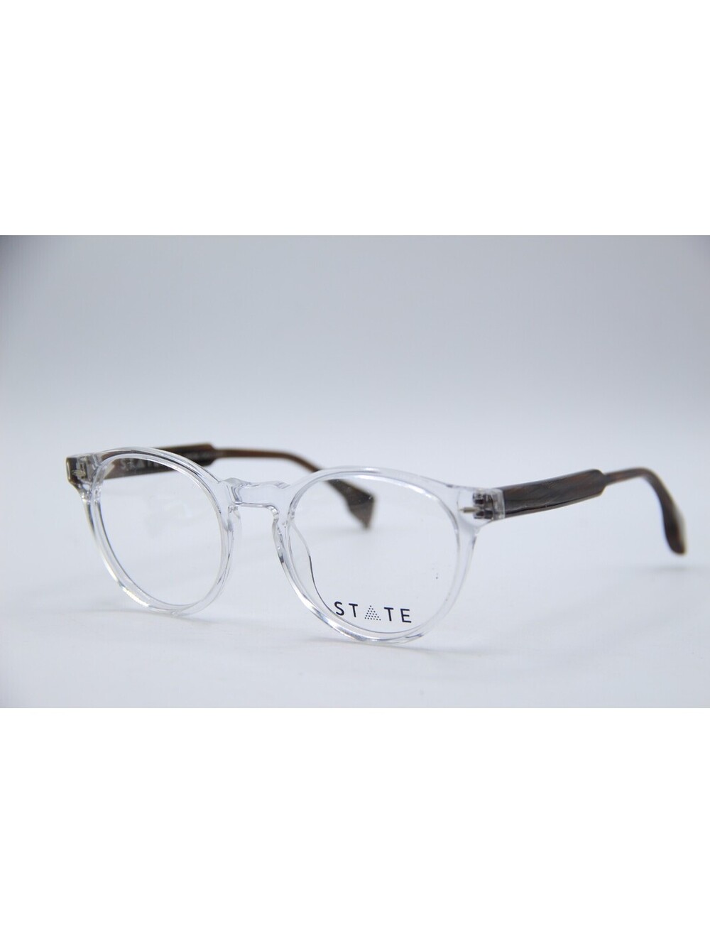 State Optical Astor Crystal Chocolate Authentic Frames Eyeglasses 48-20-145 MM